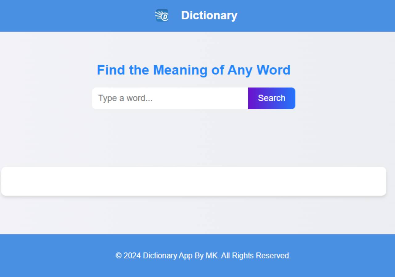 Dictionary Web App